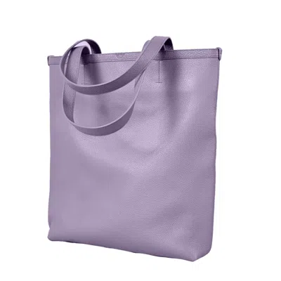 Godi. Women's Pink / Purple / White The Ivy Handmade Leather Tote Bag In Periwinkle