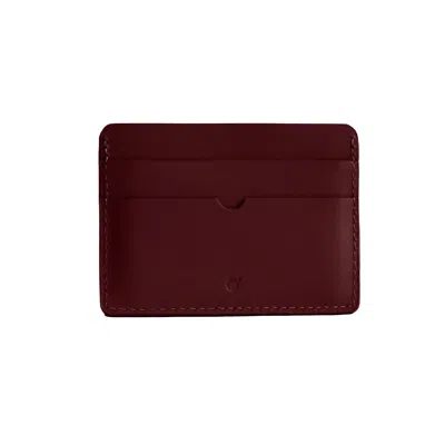 Godi. Women's Red / Black Handmade Leather Card Case - Oxblood