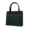 Godi. Women's The Roon Top Handle Leather Bag In Forest Green