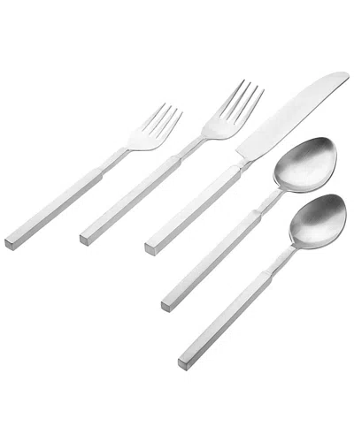 Godinger 18/10 Cubit Matte 20pc Flatware Set In Silver