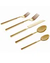 Godinger 18/10 Cubit Mirror Gold 20pc Flatware Set In Gold