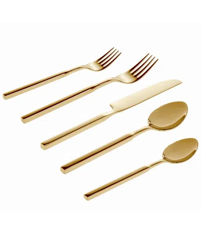 Godinger 18/10 Cubit Mirror Gold 20pc Flatware Set