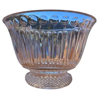 Pre-owned Godinger 1990s Sutton Place Crystal Centerpiece Bowl By  In Gray