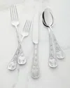 Godinger 20-piece Stainless Steel Butterfly Flatware Set In Silver