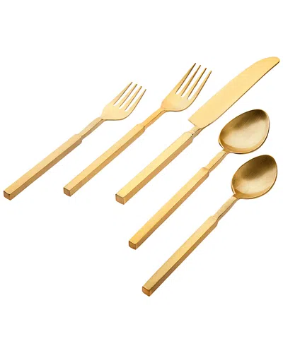 Godinger 20pc Cubit Matte Set In Gold
