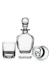 Godinger 3-piece Skull Decanter Set In Transparent