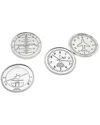 Godinger Airplane Set Of Four 3.5in Coasters