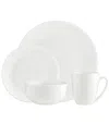 Godinger Alora Porcelain 16pc Dinnerware Set In White
