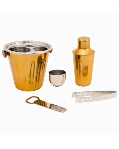 Godinger Apartment Bartender 5pc Bar Tool Set In Gold