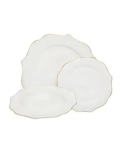 Godinger Arendale Bone China 12 Pc. Dinnerware Set, Service For 4 In White