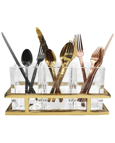 GODINGER GODINGER ASPEN GOLD FLATWARE CADDY