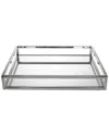 Godinger Aspen Mirrored Nickel 14in Square Tray In Silver