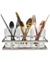 Godinger Aspen Platinum Flatware Caddy In Silver
