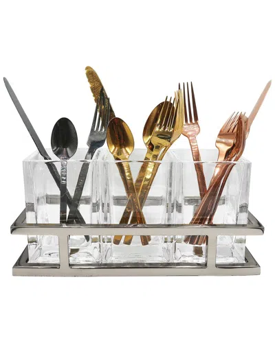GODINGER GODINGER ASPEN PLATINUM FLATWARE CADDY