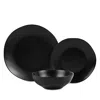Godinger Aspero 12 Piece Dinnerware Set In Black
