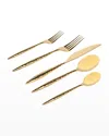 Godinger Avelino Shiny Gold 20-piece Flatware Set - 18/10 In Gold