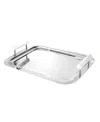 Godinger Azure Resin Serving Tray In Silver