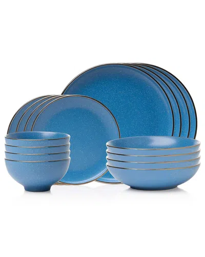 Godinger Beaumont Gold Rim 16pc Dinnerware Set