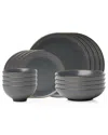 Godinger Beaumont Gold Rim 16pc Dinnerware Set, Service For 4