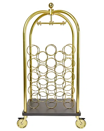 Godinger Bellhop Luggage Wine Rack In Gold