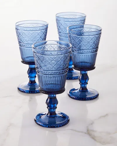 Godinger Blue Claro Goblets, Set Of 4