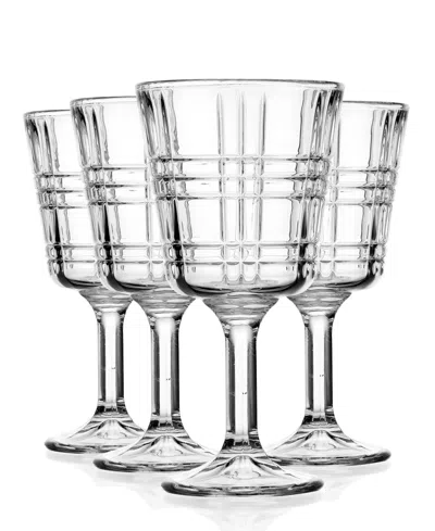 Godinger Boundary Goblet, Set Of 4 In Transparent