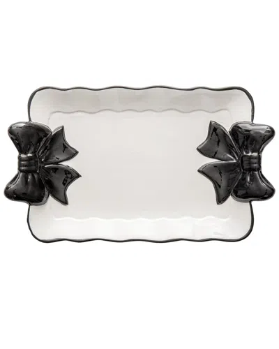 Godinger Bow Serving Tray In White