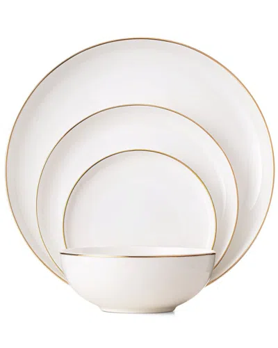 Godinger Brentwood Bone Porcelain 16pc Dinnerware Set In White