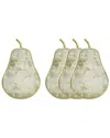 Godinger Brown Marble Pear Coaster Set In Brown