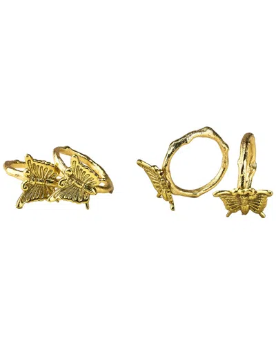 Godinger Butterfly Napkin Ring Set