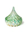 Godinger Candy Dish, Iridescent Hershey's Kiss In Green