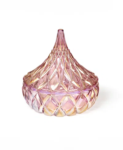 Godinger Candy Dish, Iridescent Hershey's Kiss In Pink