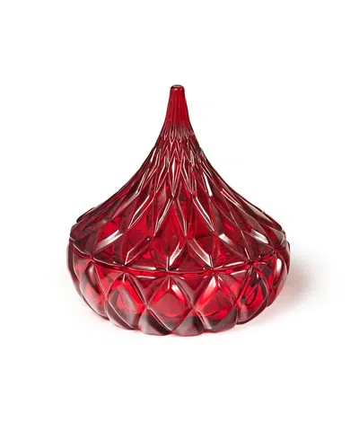 Godinger Candy Dish, Iridescent Hershey's Kiss In Red