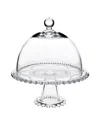 Godinger Chesterfield 10.25in Crystal Domed Cake Plate In Beige