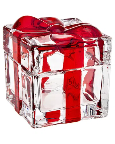 Godinger Christmas Crystal Gift Box In Red
