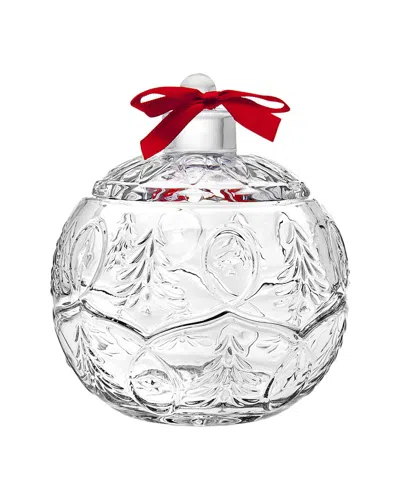 Godinger Christmas Crystal Ornament Box In Transparent
