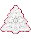 Godinger Christmas Tree Serving Tray In Red