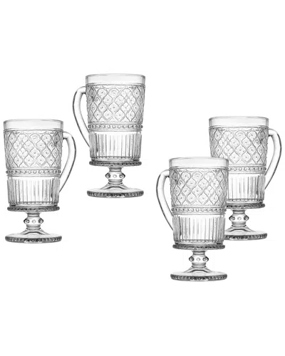Godinger Clear Claro Set Of 4 Mugs In Transparent