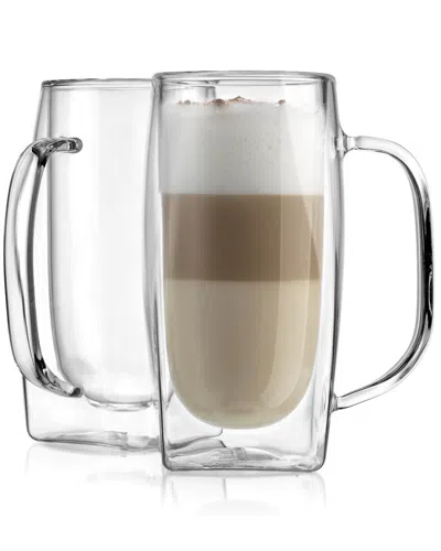 Godinger Contessa Double Wall Latte Mugs (set Of 2) In Transparent