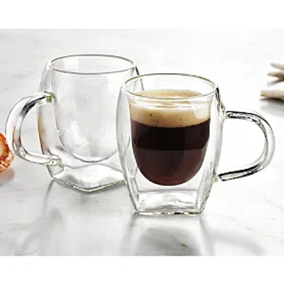 Godinger Contessa Double Walled Espresso Cup, Set Of 2 In Clear