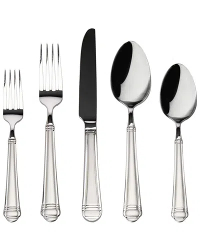 Godinger Crete Sandblasted Mirrored 18/0 Stainless Steel 20pc Flatware Set In Silver