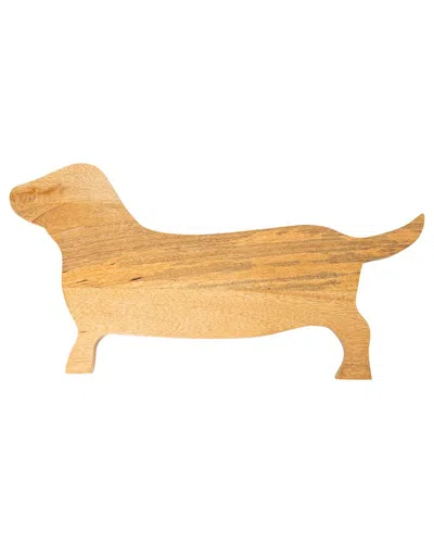 Godinger Dachshund Cheese Board In Brown