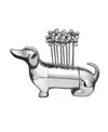 Godinger Dachshund Cocktail Pick Set In Silver