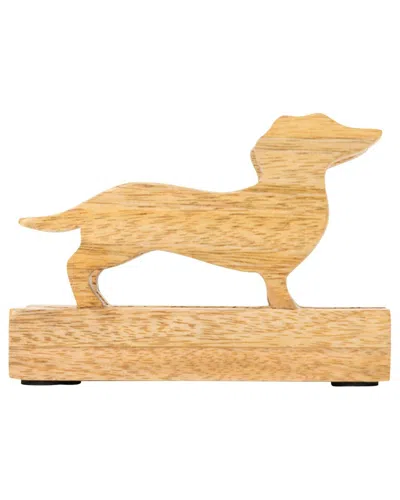 Godinger Dachshund Napkin Holder In Brown