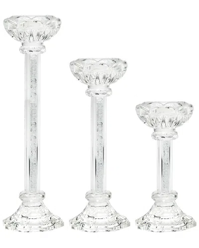 Godinger Lighting By Design Galaxy 3-pc. Candlestick Set In Clear