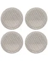 Godinger Dnu Aur Discontinued  Geometric Melamine Dinner Plates (set Of 4) In Gold