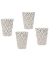 Godinger Dnu Aur Discontinued  Geometric Melamine Tumblers (set Of 4) In Gold
