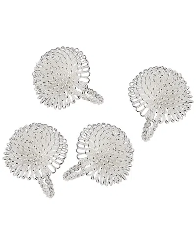 Godinger Set Of 4 Aster Napkin Rings