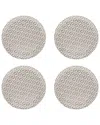 Godinger Dnu Unprofitable  Geometric Melamine Salad Plates (set Of 4) In Gold