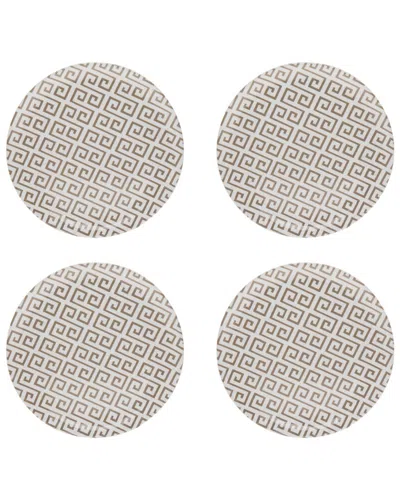 GODINGER DNU UNPROFITABLE GODINGER GEOMETRIC MELAMINE SALAD PLATES (SET OF 4)